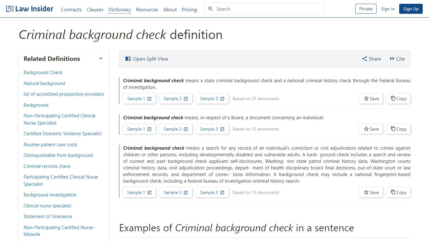 Criminal background check Definition: 169 Samples | Law Insider